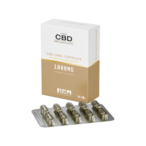 made by: CBD by British Cannabis price:£56.98 CBD by British Cannabis 1000mg CBD 100% Cannabis Oral Capsules - 30 Caps next day delivery at Vape Street UK