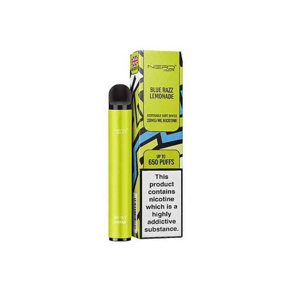 made by: Nerd Bar price:£3.33 20mg Nerd Bar Disposable Vape Device 650 Puffs next day delivery at Vape Street UK