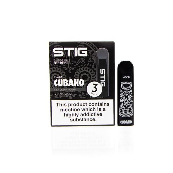 made by: VGOD price:£17.10 VGOD Stig Disposable Pod Vape Kits 3PCS next day delivery at Vape Street UK