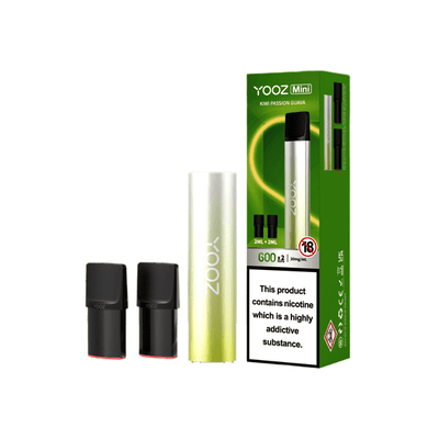 made by: Yooz price:£4.50 20mg Yooz Mini Rechargeable Device & Vape Pods x2 600 Puffs next day delivery at Vape Street UK