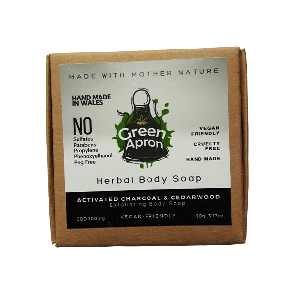 made by: Green Apron price:£7.98 Green Apron 100mg CBD Herbal Body Soap next day delivery at Vape Street UK