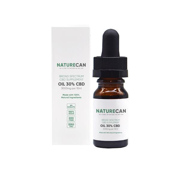 made by: Naturecan price:£129.99 Naturecan 30% 3000mg CBD Broad Spectrum MCT Oil 10ml next day delivery at Vape Street UK