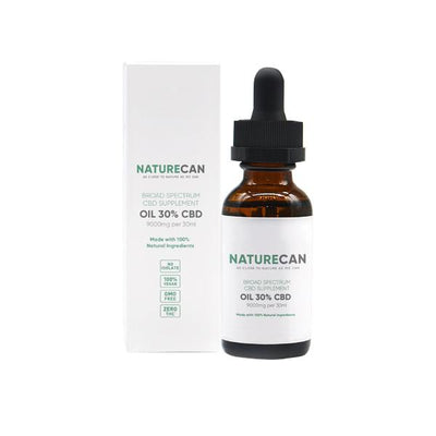 made by: Naturecan price:£249.99 Naturecan 30% 9000mg CBD Broad Spectrum MCT Oil 30ml next day delivery at Vape Street UK