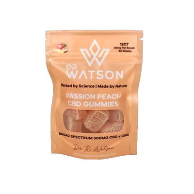 made by: Dr Watson price:£14.25 Dr Watson 300mg CBD Hemp Gummies Pack of 12 next day delivery at Vape Street UK