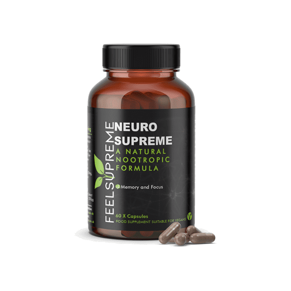 made by: Feel Supreme price:£34.49 Feel Supreme Neuro Supreme Nootropic Capsules - 60 Caps next day delivery at Vape Street UK