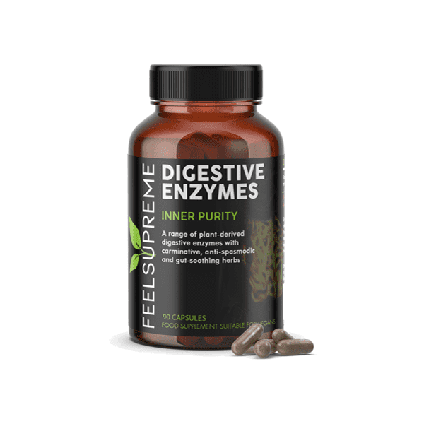 made by: Feel Supreme price:£25.08 Feel Supreme Digestive Enzymes Inner Purity Capsules - 90 Caps next day delivery at Vape Street UK