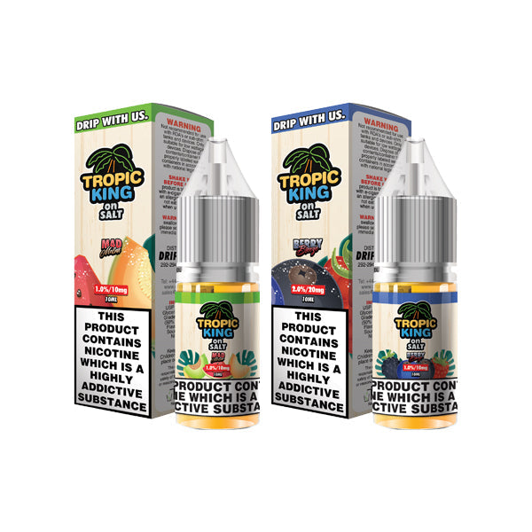 made by: Drip More price:£3.99 10mg Tropic King Salts By Drip More 10ml Nic Salts (50VG/50PG) next day delivery at Vape Street UK
