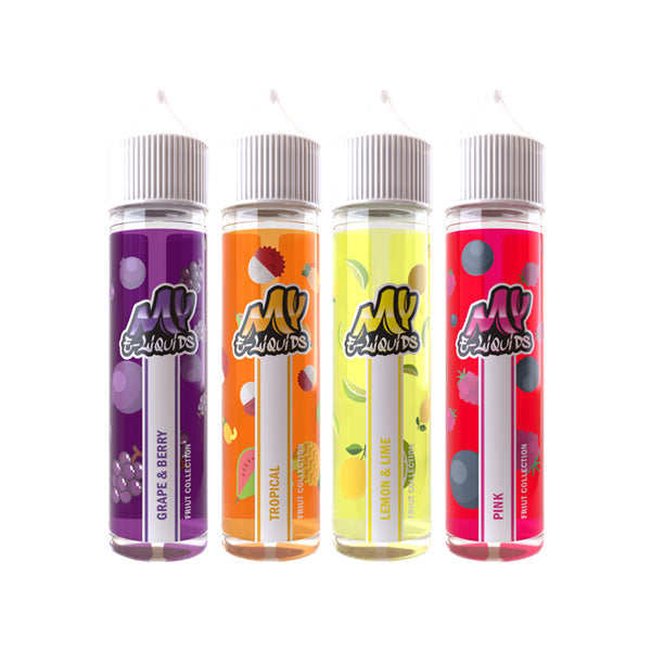 made by: MY E-liquids price:£9.99 My E-liquids Delicious Fruits 50ml Shortfills 0mg (70VG/30PG) next day delivery at Vape Street UK