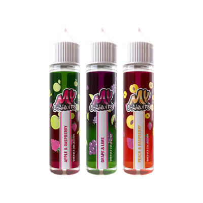 made by: MY E-liquids price:£9.99 My E-liquids Sherbet Collection 50ml Shortfills 0mg (70VG/30PG) next day delivery at Vape Street UK