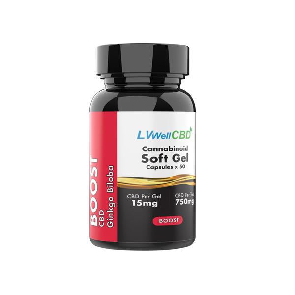 made by: LVWell CBD price:£30.40 LVWell CBD 750mg CBD Soft Gel Capsules Boost - 50 Caps next day delivery at Vape Street UK