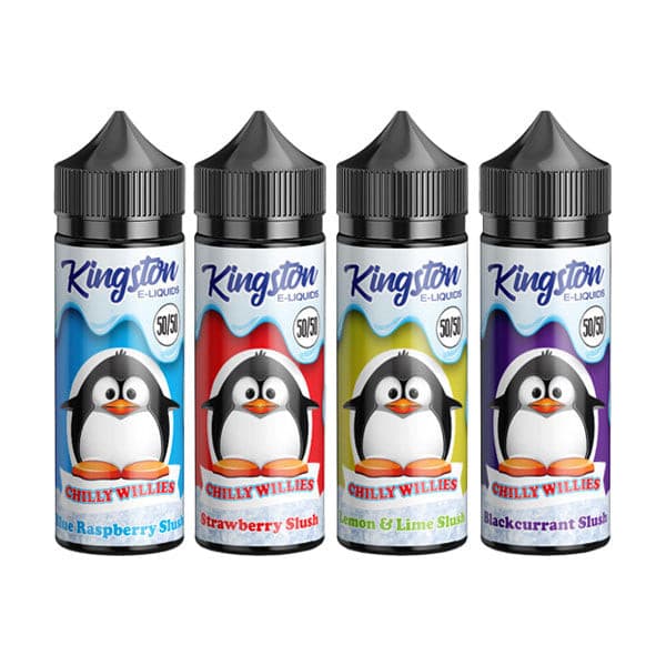 made by: Kingston price:£7.00 Kingston Chilly Willies 120ml Shortfill 0mg (50VG/50PG) next day delivery at Vape Street UK