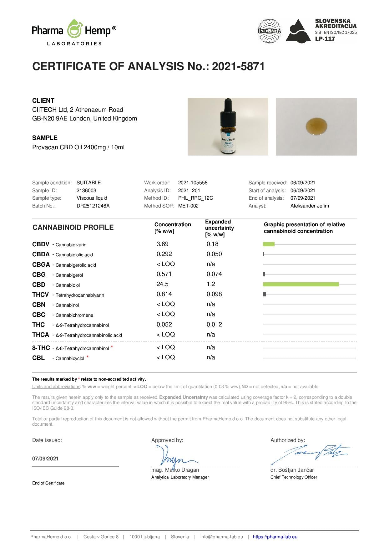made by: Provacan price:£114.00 Provacan 2400mg Full Spectrum CBD Oil - 10ml next day delivery at Vape Street UK