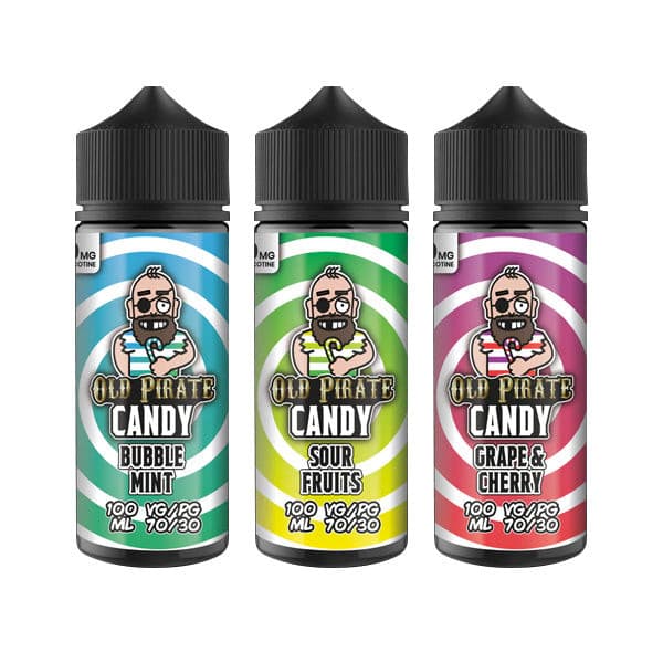 made by: Old Pirate price:£12.50 Old Pirate Candy 100ml Shortfill 0mg (70VG/30PG) next day delivery at Vape Street UK