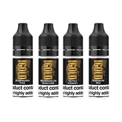 made by: Britannia Gold price:£2.00 Britannia Gold 12mg 10ml E-Liquids (40VG/60PG) next day delivery at Vape Street UK