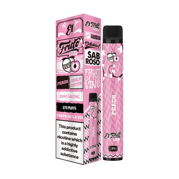 made by: El Fruto price:£5.04 20mg El Fruto Bar Disposable Vape Device 575 Puffs next day delivery at Vape Street UK