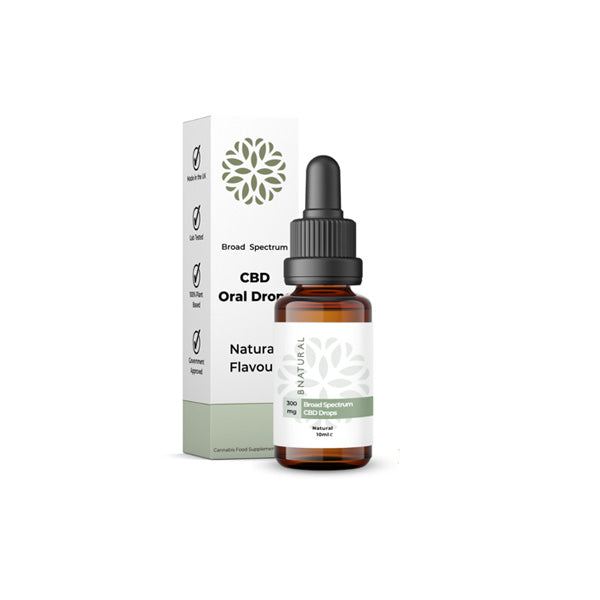 made by: Bnatural price:£9.00 Bnatural 300mg Broad Spectrum CBD Natural Oral Drops - 10ml next day delivery at Vape Street UK