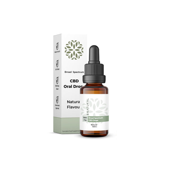 made by: Bnatural price:£23.00 Bnatural 1200mg Broad Spectrum CBD Natural Oral Drops - 10ml next day delivery at Vape Street UK
