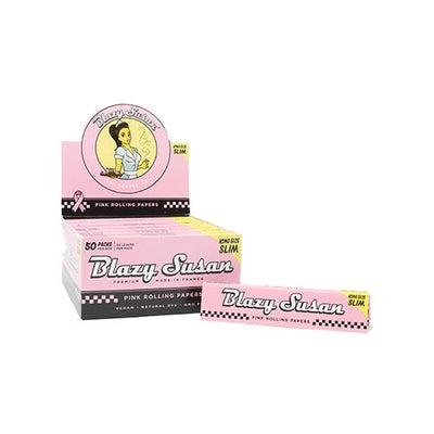 made by: Blazy Susan price:£63.21 50 Blazy Susan Pink King Size Rolling Papers next day delivery at Vape Street UK
