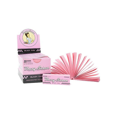 made by: Blazy Susan price:£14.60 50 Blazy Susan Pink Rolling Tips next day delivery at Vape Street UK