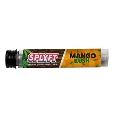 made by: SPLYFT price:£6.30 SPLYFT Cannabis Terpene Infused Hemp Blunt Cones – Mango Kush next day delivery at Vape Street UK