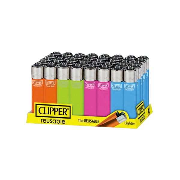 made by: Clipper price:£49.25 40 Clipper CP11RH Classic Flint Fluo Branded Refillable Lighters - CL1C103UKH next day delivery at Vape Street UK