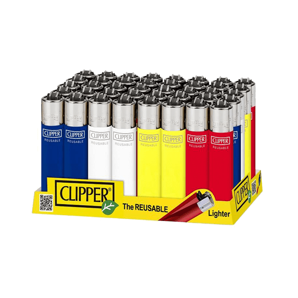 made by: Clipper price:£45.05 40 Clipper CP11RH Classic Large Flint Solid Branded Lighters - CL1C203UKH next day delivery at Vape Street UK