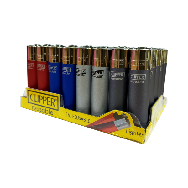 made by: Clipper price:£54.50 40 Clipper CP11RH Classic Large Flint Metallic 3 Lighters - CL2C221UKH next day delivery at Vape Street UK