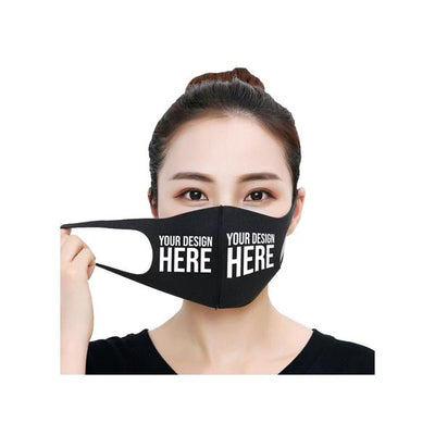made by: Unbranded price:£44.00 Custom Vinyl Printed Reusable Anti Dust Black Face Mask next day delivery at Vape Street UK