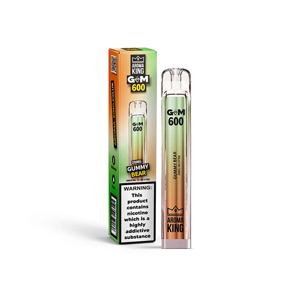 made by: Aroma King price:£4.48 20mg Aroma King GEM 600 Disposable Vape Device 600 Puffs next day delivery at Vape Street UK