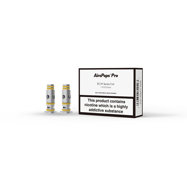 made by: AirsPops price:£4.00 AirsPops Pro Replacement Coils 1.0Ω next day delivery at Vape Street UK