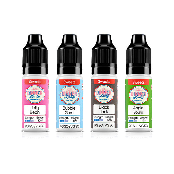 made by: Dinner Lady price:£2.60 12mg Dinner Lady 50:50 Sweets 10ml (50VG/50PG) next day delivery at Vape Street UK