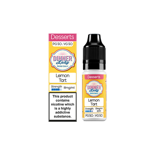 made by: Dinner Lady price:£2.60 18mg Dinner Lady 50:50 Desserts 10ml (50VG/50PG) next day delivery at Vape Street UK
