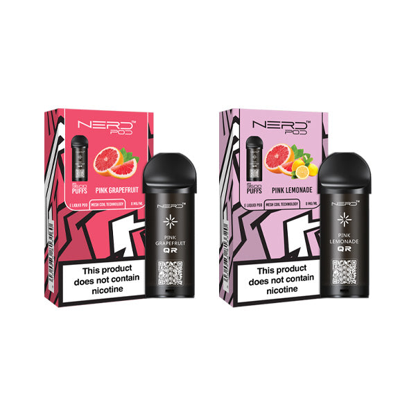 made by: Nerd price:£5.60 0mg Nerd Pod Replacement Pod 3500 Puffs next day delivery at Vape Street UK