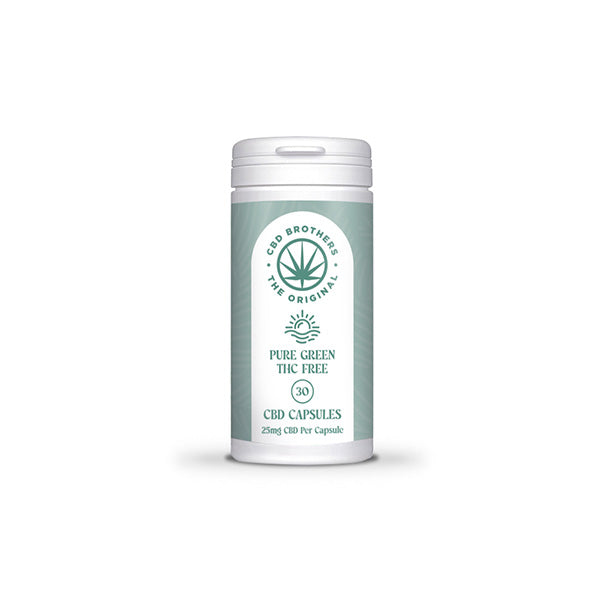 made by: CBD Brothers price:£19.04 CBD Brothers Pure Green 750mg CBD Vegan Capsules - 30 Caps next day delivery at Vape Street UK