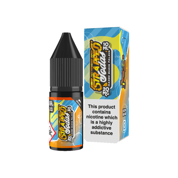 made by: Strapped price:£3.99 20mg Strapped Soda Salts 10ml Nic Salts (60VG/40PG) next day delivery at Vape Street UK