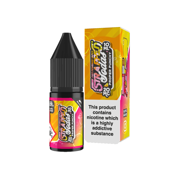 made by: Strapped price:£3.99 20mg Strapped Soda Salts 10ml Nic Salts (60VG/40PG) next day delivery at Vape Street UK