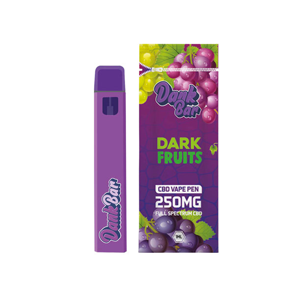made by: Purple Dank price:£10.71 Dank Bar 250mg Full Spectrum CBD Vape Disposable by Purple Dank - 12 flavours next day delivery at Vape Street UK