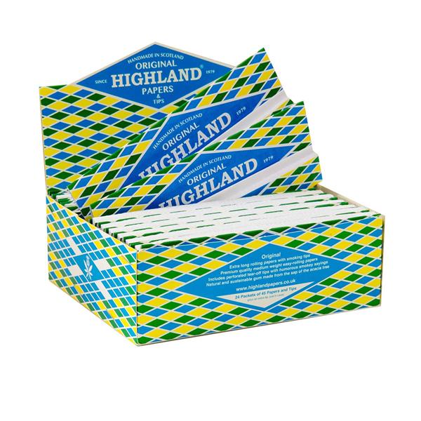 made by: Highland price:£30.98 24 Highland Double Decadence King Size Rolling Papers & Tips next day delivery at Vape Street UK