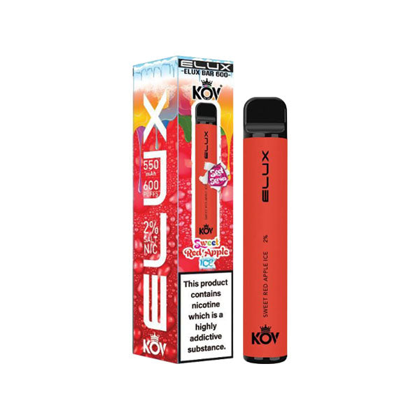 made by: Elux price:£4.32 20mg Elux KOV Sweets Bar Disposable Vape Device 600 Puffs next day delivery at Vape Street UK