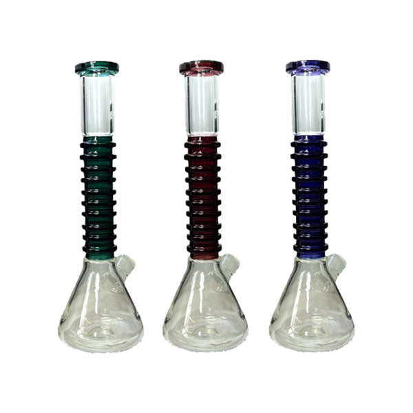 made by: Unbranded price:£65.00 14" Large Percolator Beaker Base Glass Bong - GB002 next day delivery at Vape Street UK