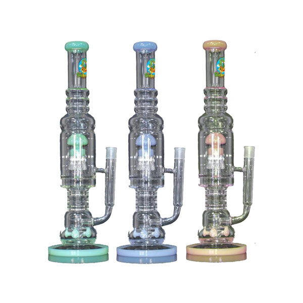 made by: The Smoke Island price:£92.30 18" The Smoke Island Honeycomb Tube Glass Bong - GBS995 next day delivery at Vape Street UK
