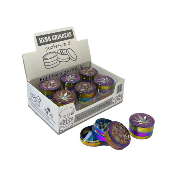 made by: Unbranded price:£6.20 3 Parts Small Metal Rainbow Grinder - DK5781-3 next day delivery at Vape Street UK