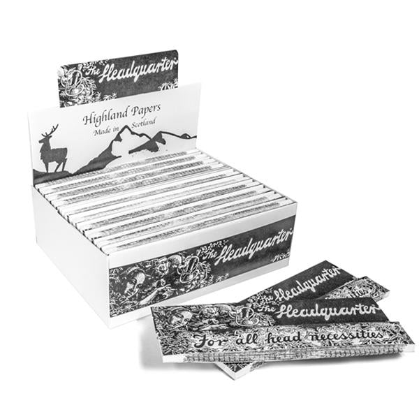 made by: Highland price:£33.50 24 Highland Headquarters King Size Rolling Paper & Tips next day delivery at Vape Street UK