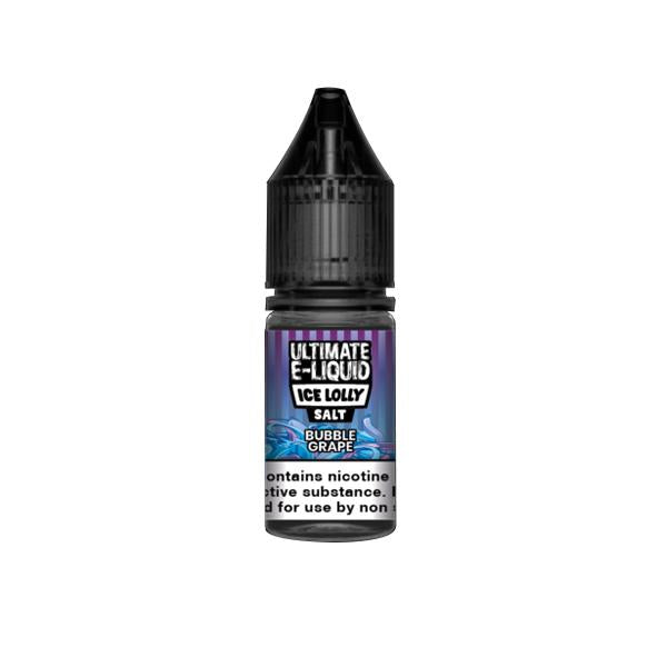 made by: Ultimate E-liquid price:£2.18 20mg Ultimate E-liquid Ice Lolly Nic Salts 10ml (50VG/50PG) next day delivery at Vape Street UK
