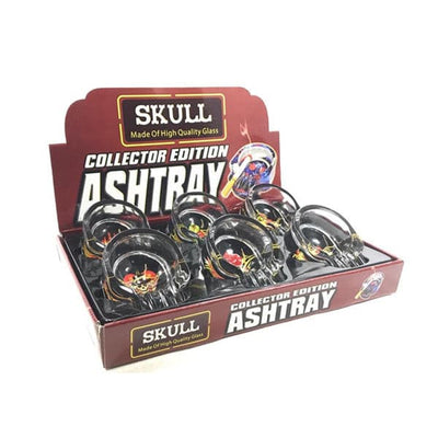 made by: skull price:£15.23 6 x Mixed Design Ash Trays Glass Collector Edition next day delivery at Vape Street UK