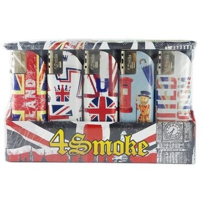 made by: 4Smoke price:£13.65 25 x 4Smoke Wind-Proof Printed Lighters - 218WE next day delivery at Vape Street UK