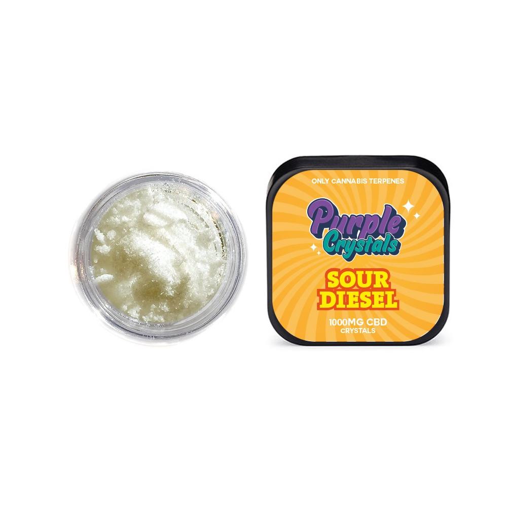 made by: Purple Dank price:£13.90 Purple Crystals by Purple Dank 1000mg CBD Crystals - Sour Diesel next day delivery at Vape Street UK