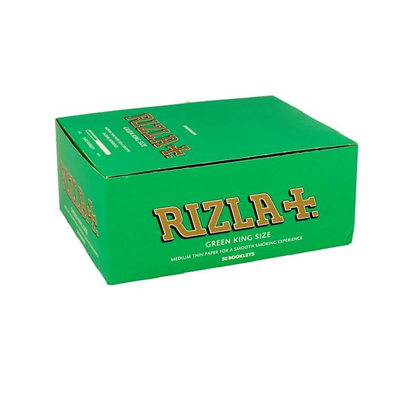 made by: Rizla price:£43.68 50 Green King Size Rizla Rolling Papers next day delivery at Vape Street UK