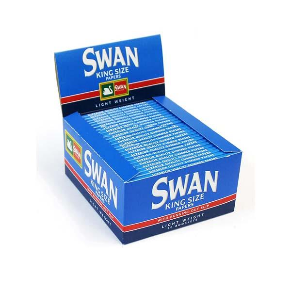 made by: Swan price:£15.75 50 Swan Blue King Size Rolling Papers next day delivery at Vape Street UK