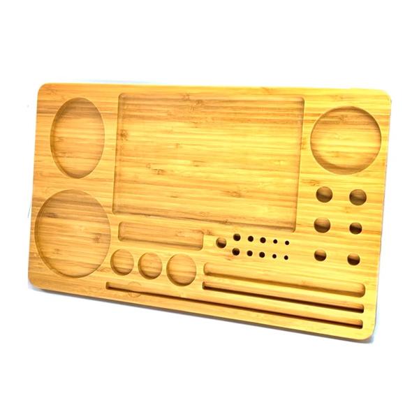 made by: Unbranded price:£38.33 Extra Large Wooden Rolling Tray with Compartments - TRY-B428x260 next day delivery at Vape Street UK